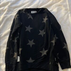 Nununu Black Sweatshirt with Gray Stars